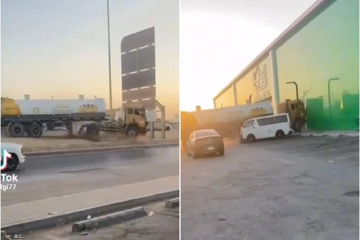 حادث مفاجئ لشاحنة يربك الحركة في الرياض.